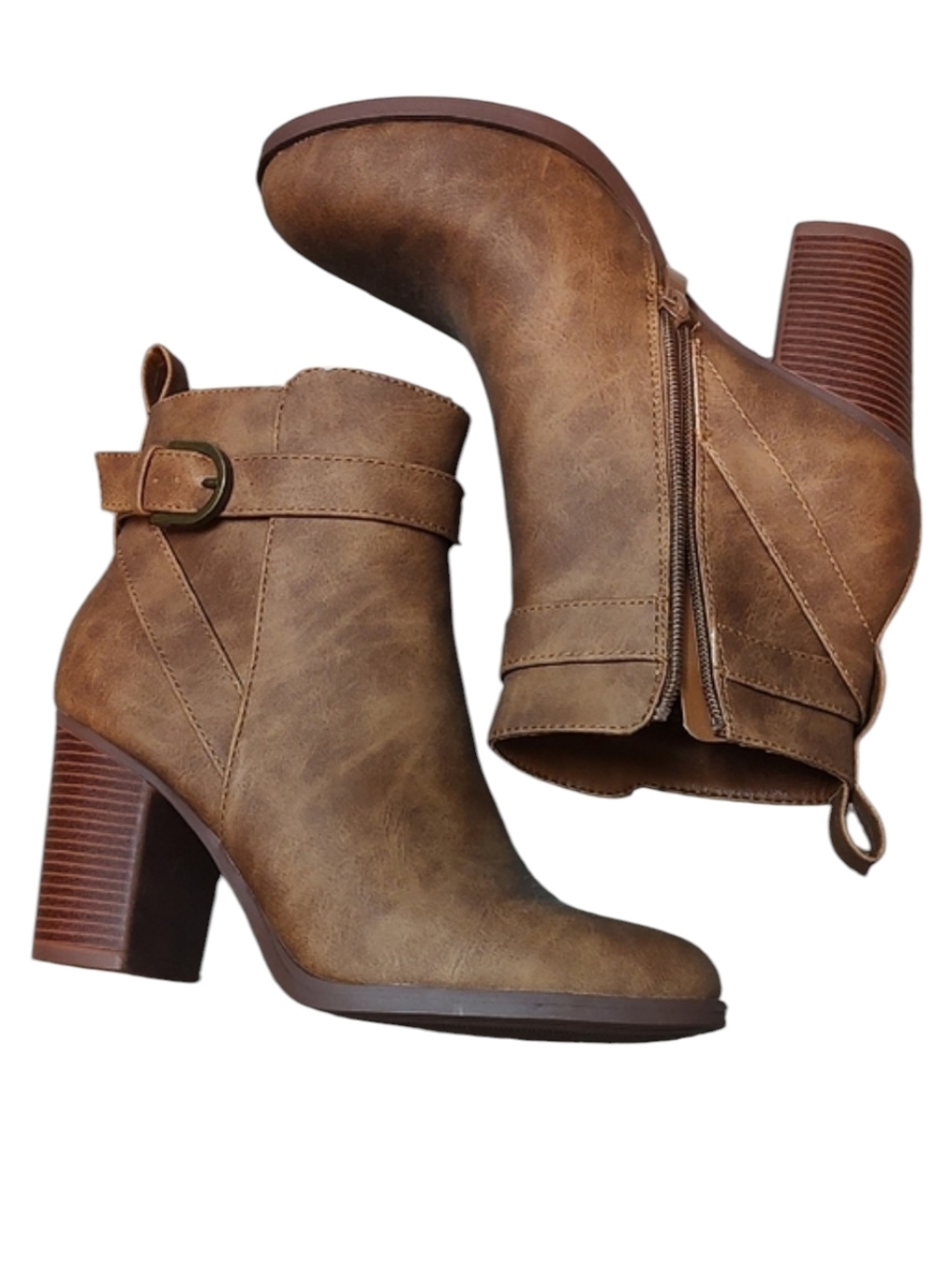 Dream Pairs Tan Heeled Boots New W/O Box!